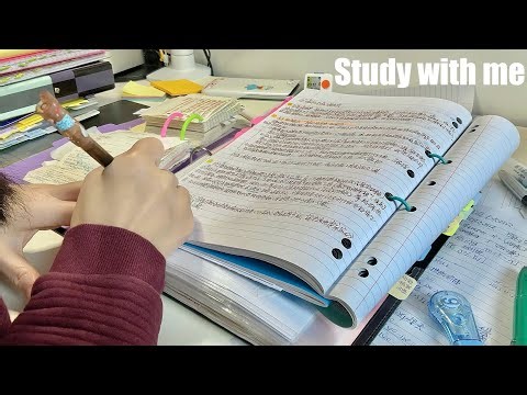 STUDY WITH ME 2hrs | Background noise,no music,no break | ASMR | real time｜motivation