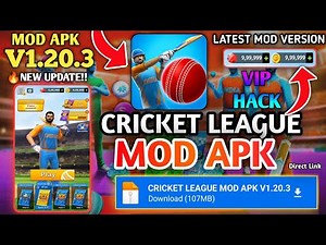 Cricket League Mod Menu v1.20.3 For Android 2024 | 🔥Unlimited Coins and Gems Mod Apk Hack 2024