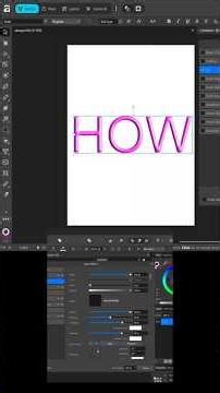 Text into 3d effect in affinity #affinitydesign #graphicdesign #illustrator