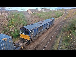 4D27 DRS 66422 Inverness to Coatbridge Tesco Boxes at Culloden 20/11/25