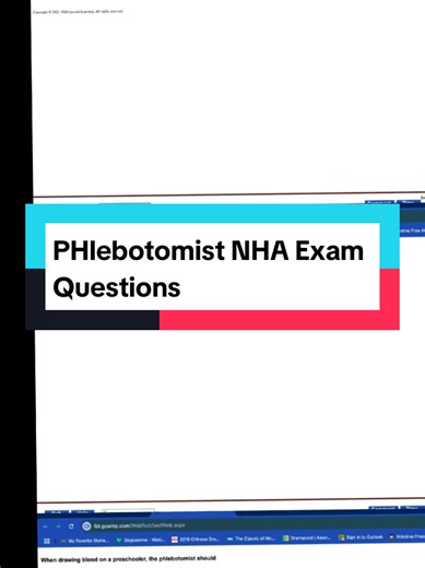 PHlebotomist NHA Exam Questions #phlebotomystudent #phlebotomy #phlebotomist #phlebotomyexam #phlebotomystruggles