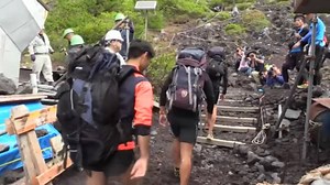 Video. Three major trails on Mount Fuji have opened to trekkers for the summer climbing season