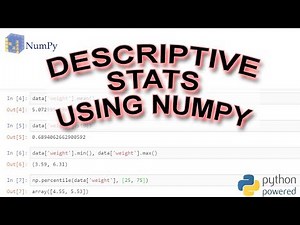 How to Do Descriptive Statistics using NumPy