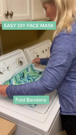 DIY face mask with bandana! #quarantine #diy
