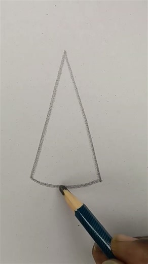 Easy way to shape a Christmas tree. #remix #christmas #drawing #artinstruction #art