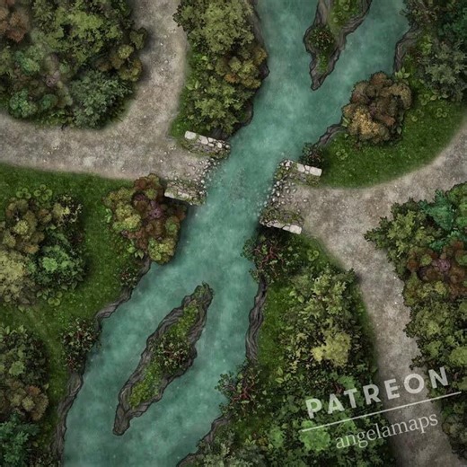 Over The River - animated battle map pack for TTRPGs