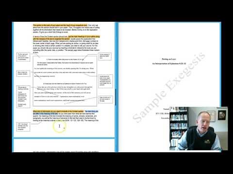 Writing an Exegetical Paper