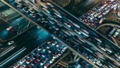 Aerial View of Beijing Traffic Jam