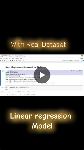 #machinelearning #linearregression #python #datascience #ai #scikitlearn #healthcareanalytics #studentdeveloper | Ariz Shahzad