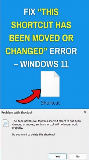 “Shortcut Moved or Changed” Fix – Windows 11 #shorts