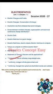 Class 12 Physics | Chapter 1, Electric Charges and Fields | Session 2026-27 | Solve NCERT Examples