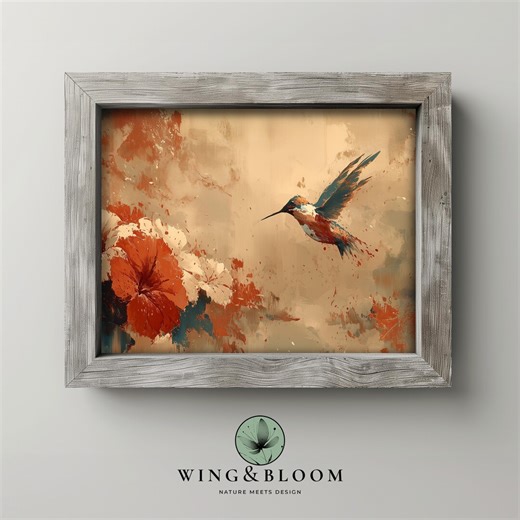 Hummingbird Wall Art Printable Vintage Winter Bird Painting Cottagecore Decor Botanical Digital Download - Etsy UK