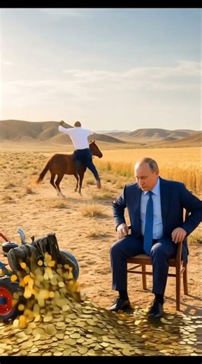 Trump cut the engine and Putin sleeping in Desert 🏜 #shortsfeed #satire