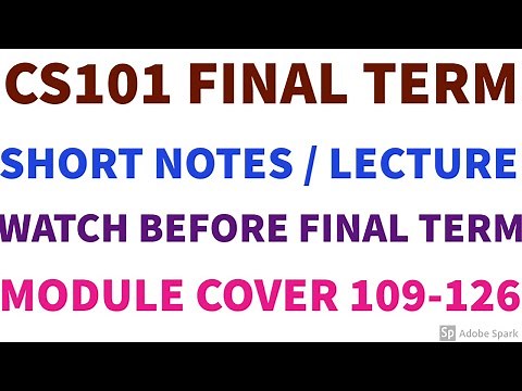 CS101 Final Term Short Notes Updated CS101 Final Term Preparation by Tech Solo Soft