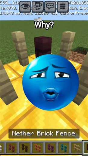 Minecraft all fences are good but last one #minecraft #stumbleguys #optifine #shorts