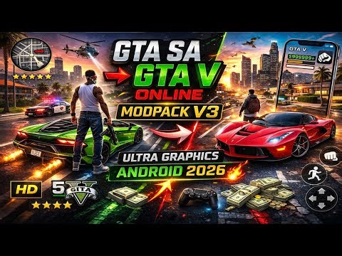 SA_DOX x GTA V Online Modpack v3 | GTA SA AML Android 2026 | Ultra Graphics + All In One Pack