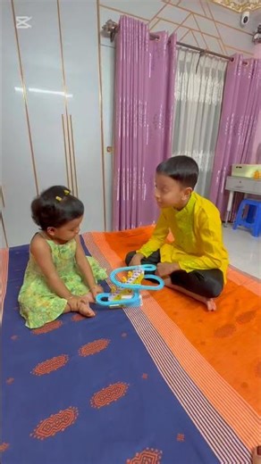 Duck Chasing Fun with Brother & Sister 🦆💨👫 #viral #reels #cutebaby #baby #trending