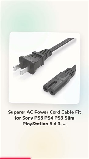 Superer AC Power Cord Cable Fit for Sony PS5 PS4 PS3 Slim PlayStation 5 4 3, Xbox Series X/… #shorts
