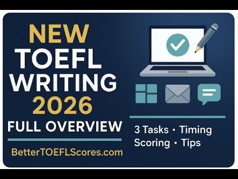 TOEFL Writing 2026: Overview of the New Writing Section (3 Tasks Explained + Tips for a High Score!)