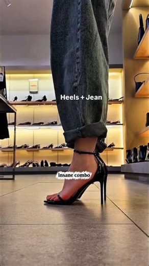 Slim Jeans + High Heels Transformation ✨ Classy Outfit Idea #heels #shorts #fashion #viral