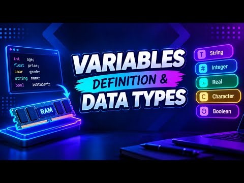 Variables in Algorithms | إنشاء المتغيرات وأنواع البيانات (Data Types)