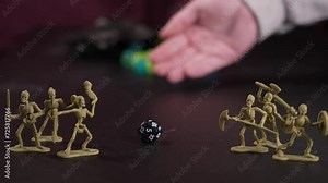 D20 Roll with Skeleton Figures