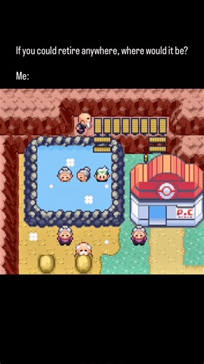 MasterSetDaily on Instagram: "Some towns weren’t about gyms or story progression, you just loved being in them and spending some time there. Lavaridge always felt like one of those places. Steam, silence, NPCs doing their thing. Pokémon worlds weren’t just maps, they were places. And moments like this are why they still live rent-free in my head all these years later. What’s your favorite town across all the Pokémon games? Deep-cut fact: Lavaridge Town is one of the only towns in Pokémon Emerald
