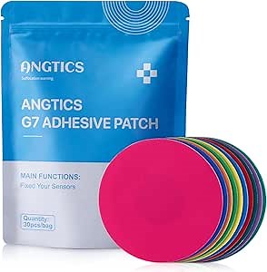Dexcom G7 Adhesive Patches 30PCS, Waterproof & High Viscosity Over Patches, Stelo Full Covers CGM Bandage, 10+ Days Long Stay, Breathable, Latex-Free, Sensor is NOT Included (Multicolor)