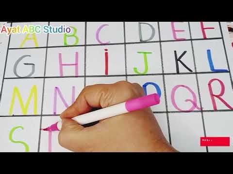 How to learn and write alphabet AtoZ ||@AyatABCStudio||alphabet