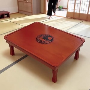SH-tables Folding Coffee Table, Korean Tatami Low Wooden Table, Hand-Painted Bay Window Dining Table (Size : 70×50×27cm)
