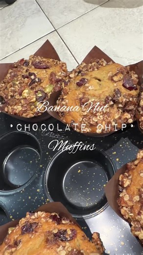 Banana Nut Chocolate Chip Muffins Recipe