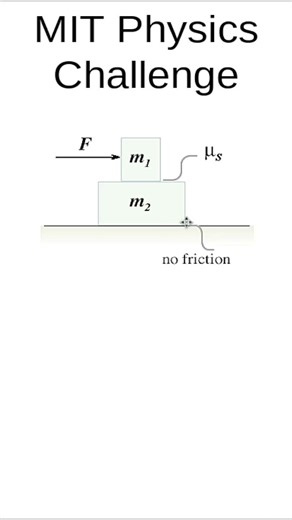 EXAM ALERT 🚨 MIT Physics Problem | Stacked Blocks & Static Friction #Shorts
