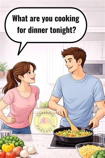 Cooking Dinner Conversation 🍲 | Easy English #shorts