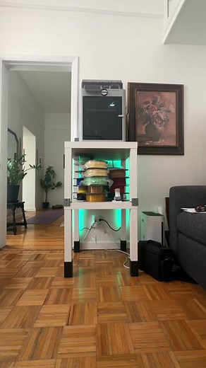 Upgraded the station. I got the P1S to be a workhorse machine for pumping out prints so I can keep my products in stock. Ive had some production issues with keeping up with orders, and I'm so thankful that its been an issue. Ive been doing a ton of traveling for the Holidays and its not over yet, but once I'm back at my station, I have a ton of projects I havent gotten to prototype or share yet. #3dprinting #3dprinted #makersoftiktok #slicednyc #bambulabs #smallbusiness #fypシ #productdesigner #p