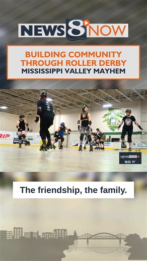 10K views · 51 reactions | La Crosse's local roller derby team practices at the La Crescent Ice Arena, where this thrilling sport surprises many with both its safety and the lifelong friendships it builds. Go check out the full story at news8000.com. | News 8 Now / News 8000 | Facebook