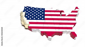 The State Of California. USA. Political map. 41 Stock Video