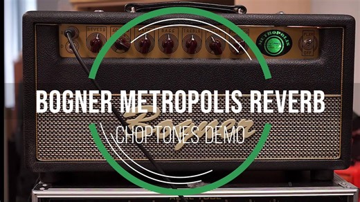 The Bogner Metropolis is a single-channel Class A tube amp with EL-84 power tubes and a 1×12″ speaker, delivering blooming overdrives and chimey cleans with exceptional touch sensitivity. Its five-position “Schizo” control unlocks five distinct gain structures, from sweet vintage crunch to saturated high-gain tones Let's hear it! Enjoy! | Choptones