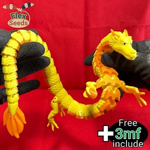 Flexi Japanese Dragon (Print-in-place)