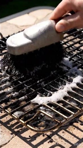 The trick to clean grill grates every time #grill #bbq #hack