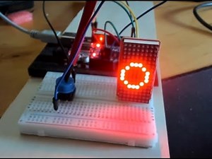 Arduino, OPEN-SMART 0.8 "Zoll 16x8 I2C LED Dot Matrix Display Modul, mit Ardublock