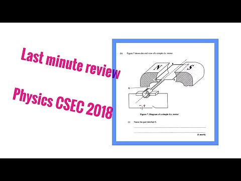 CSEC PHYSICS Jan 2018 Walkthrough for EXAM TOMORROW!!!!
