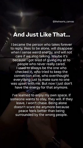 Focusing on my peace ☮️✨🤍 If you are new here, follow us for stories that echo the feelings you thought only you had.🥂 @thehearts_canvas #gym #gymmotivation #gymreels #reels #gymgoals #heartbroken #healing #healingquotes #healingjourney #motivation #love #lovequotes #relationships #her #him #relatable #relationshipgoals #couplegoals #relatablequotes #explore #fyp #foryou #foryourpage #thehearts_canvas | Theheartscanvas