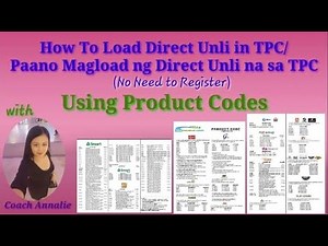 How To Load Direct Unli in TPC Using Product Codes