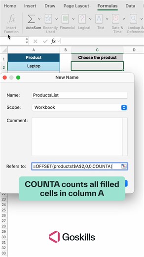How to create a dropdown list in Excel (3 dynamic methods!) 👇 Learning how to create a dropdown list in Excel helps you enter data faster, but the real trick is knowing how to make it update automatically. Here are 3 dynamic ways to build smarter dropdown lists: 1️⃣ Excel Table dropdown �Convert your list into a table and use INDIRECT("TableName[Column]") as your Data Validation source. 2️⃣ OFFSET COUNTA (dynamic named range) �The classic method. Create a named formula that expands as you add i