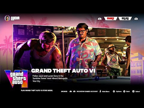 GTA 6: Main Menu & UI First Look – Brand New Gameplay Reveal(Fan Made Concept)