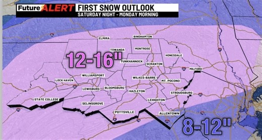 Winter storm, Arctic air hitting Pennsylvania