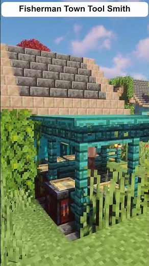 Minecraft Fisherman Town Tool Smith | Nautical Artisan Inspiration #shorts