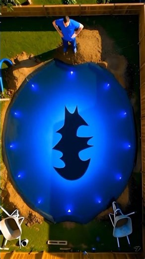 Batman swimming pool 😻😁 #swimmingpool #viral #trand #batman