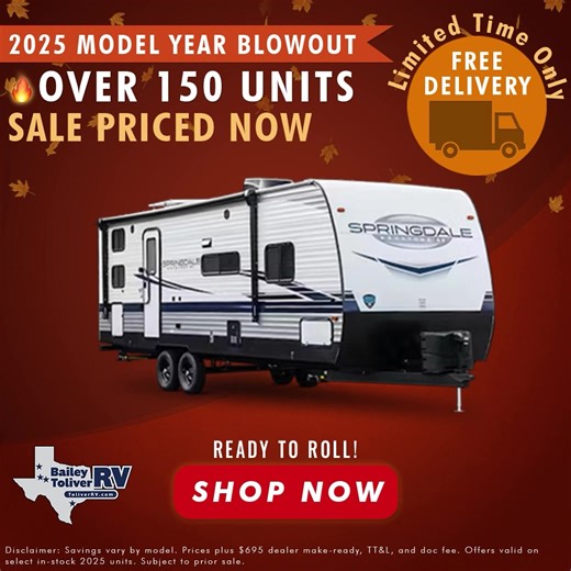 423K views | Huge Fall Savings on all NEW and USED Rvs in stock at Bailey Toliver RV. Start Shopping Today and SAVE!! | Bailey Toliver RV | Facebook