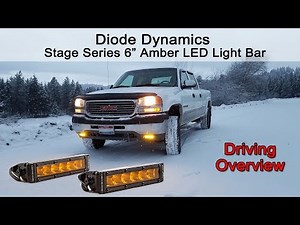 Diode Dynamics Stage Series 6" LED light Amber lens fog light demonstration